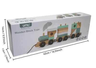 Train de construction en bois