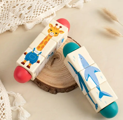 Puzzle torsadé en bois