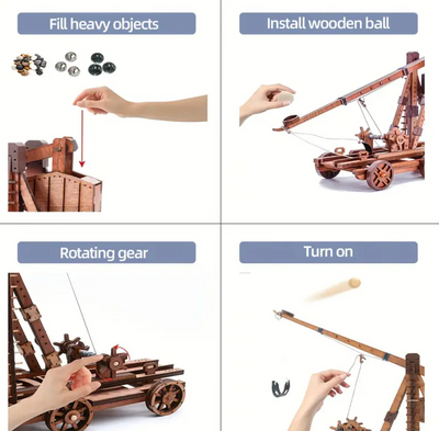 3D Wooden Catapult Building Kit