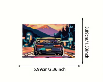 50 Retro Japanese JDM Race Stickers