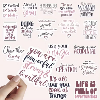 42 Inspirational Quote Stickers