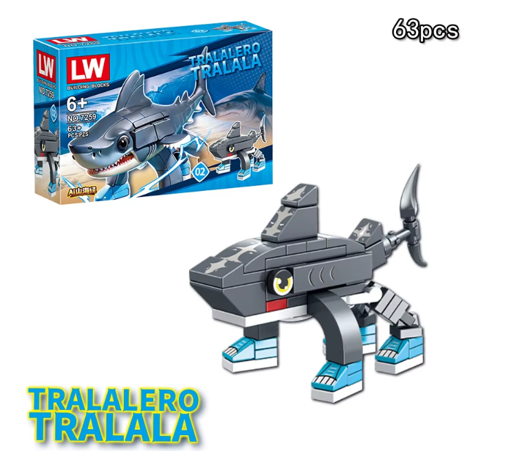 TRALALERO TRALALA Shark Bouwset – 63 Stuks