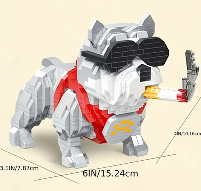 Franse bulldog bouwset