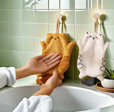 Zachte kattenhanddoeken