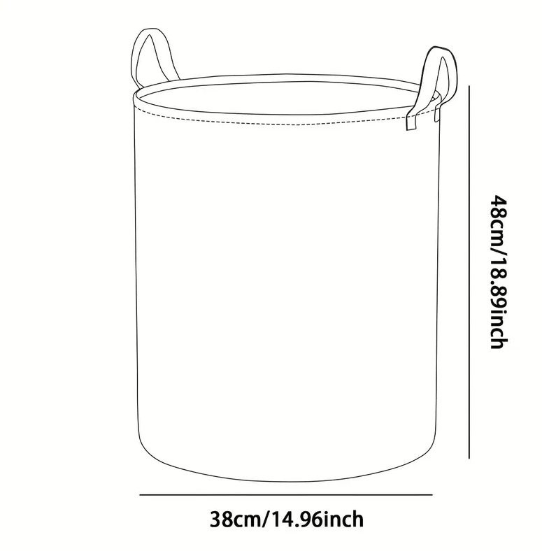 Storage basket with black cat print