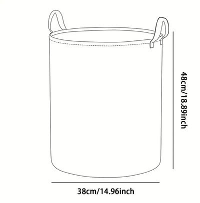 Storage basket with black cat print
