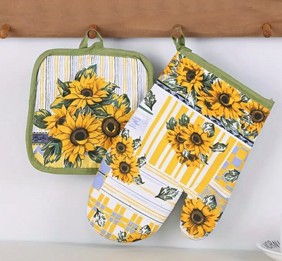 Gant de cuisine tournesols
