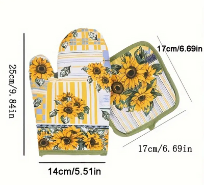 Gant de cuisine tournesols