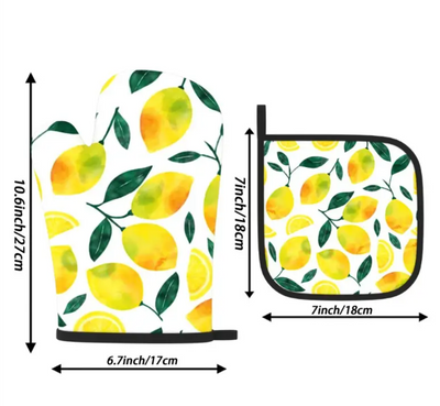 Gant de cuisine motif citron