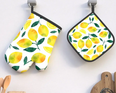 Gant de cuisine motif citron