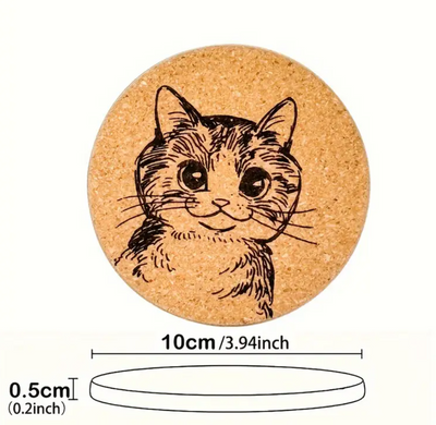 Dessous de verre têtes de chat