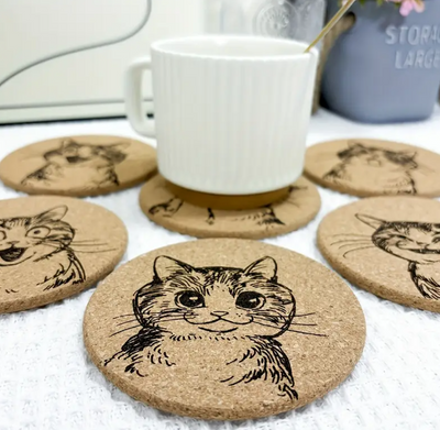 Dessous de verre têtes de chat
