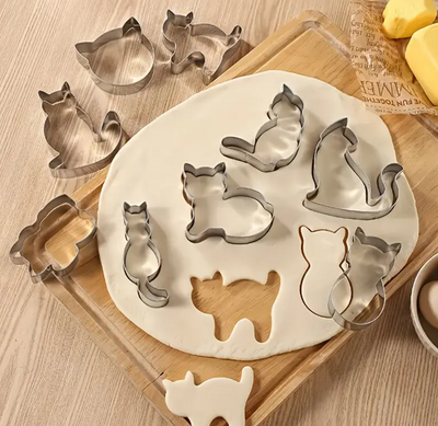 9-delige katten koekvormenset