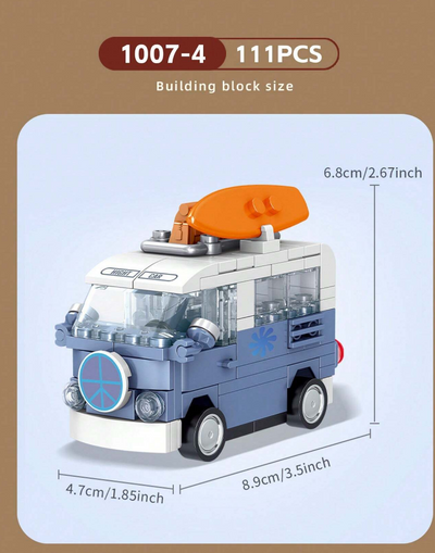 Vintage micro camper bouwset