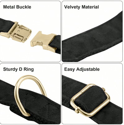 Groene Fluwelen hondenhalsband