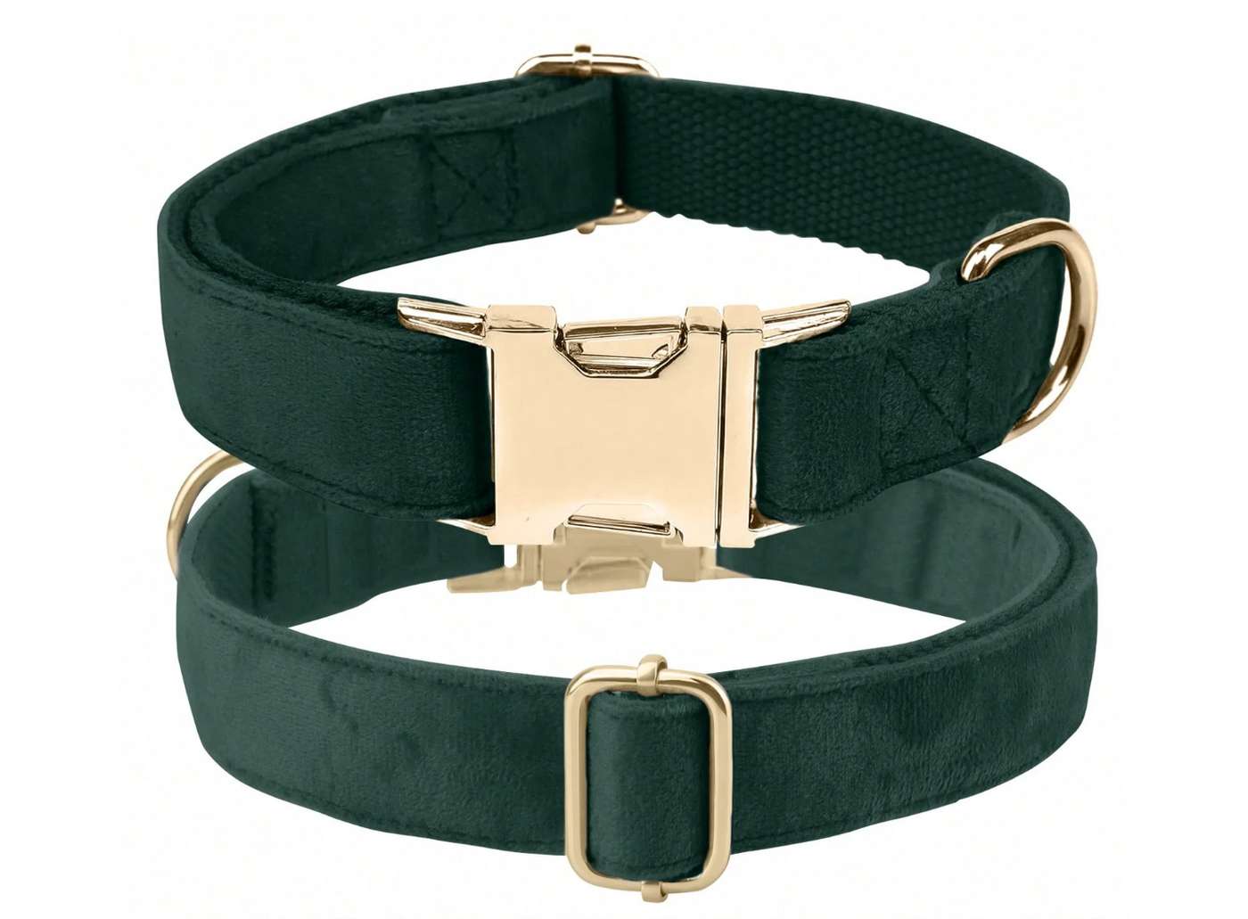 Groene Fluwelen hondenhalsband