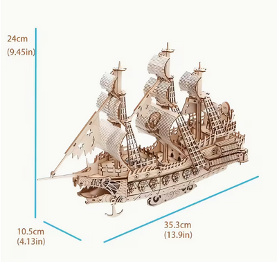 3D Houten Piratenschip