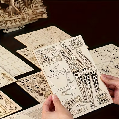 3D Houten Piratenschip