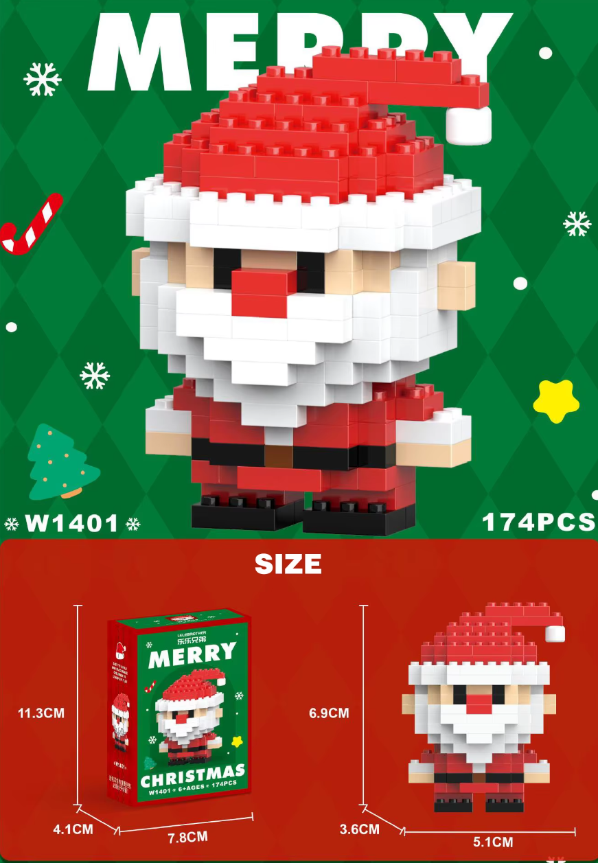 Mini Kerst Bouwsets – DIY Micro Blokken met Kerstfiguren