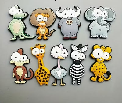 8-delige Koelkastmagneten – Cartoon Dieren