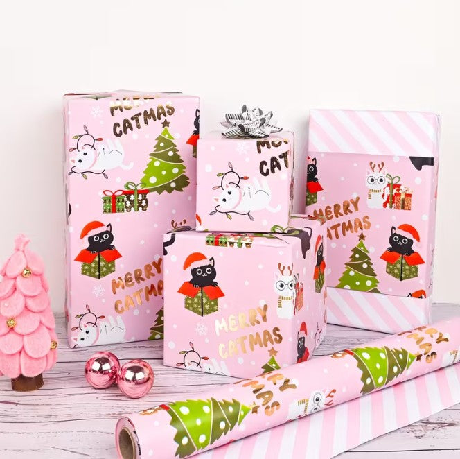 Cadeaupapier Kerst – “Merry Catmas”