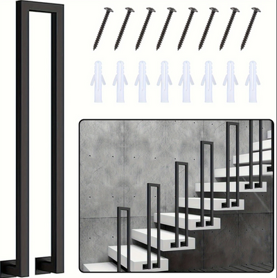 Rampe d'escalier en U, connexion latérale noire/blanche