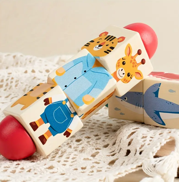 Puzzle torsadé en bois