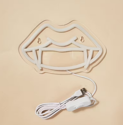 Neon LED Sign Vampire Teeth