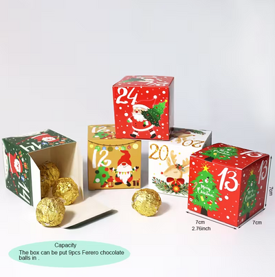 DIY Advent Calendar – 24 Party Boxes with Christmas Designs