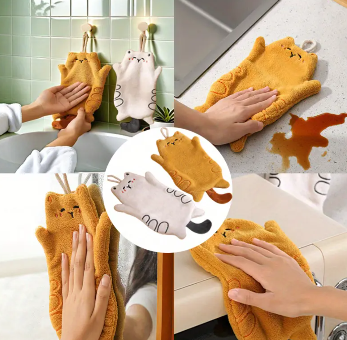 Zachte kattenhanddoeken