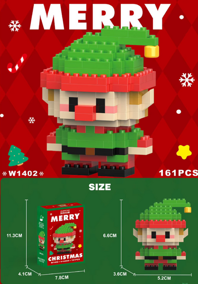 Mini Kerst Bouwsets – DIY Micro Blokken met Kerstfiguren