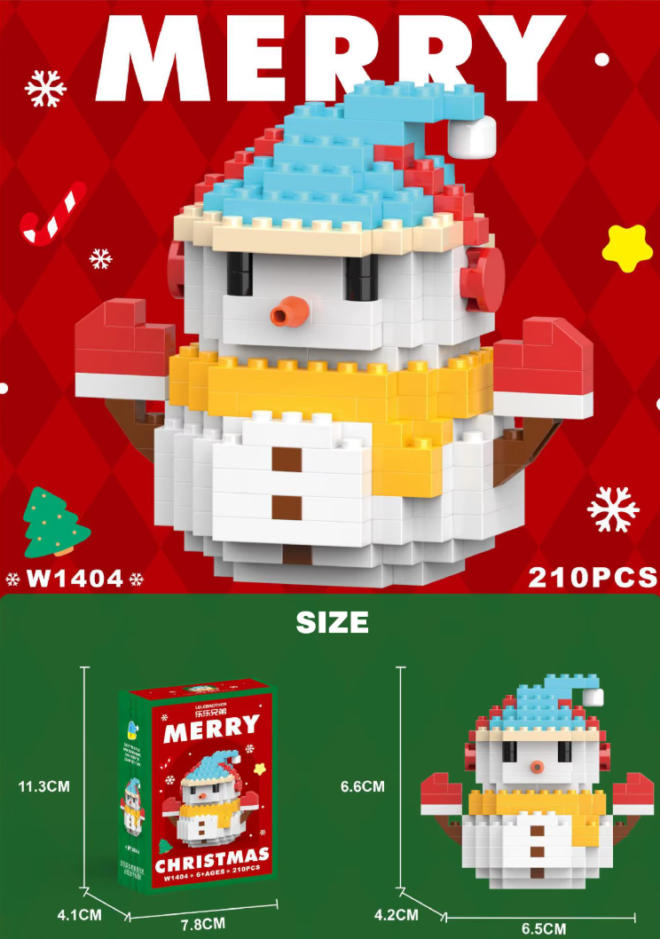 Mini Kerst Bouwsets – DIY Micro Blokken met Kerstfiguren