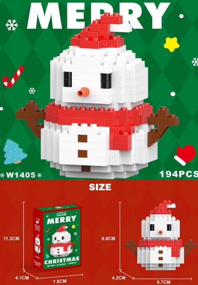 Mini Kerst Bouwsets – DIY Micro Blokken met Kerstfiguren