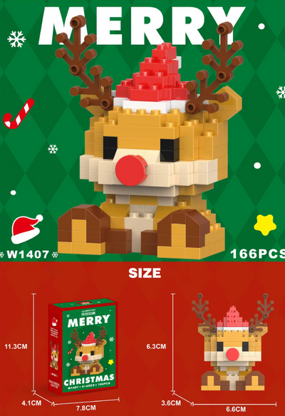 Mini Kerst Bouwsets – DIY Micro Blokken met Kerstfiguren