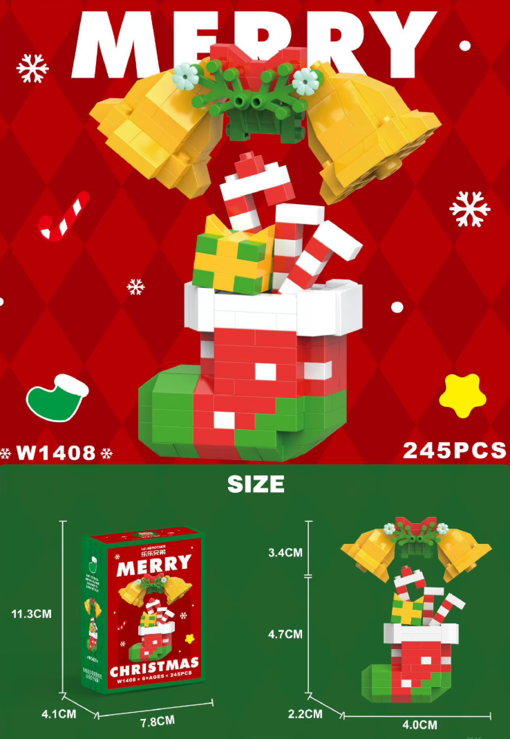 Mini Kerst Bouwsets – DIY Micro Blokken met Kerstfiguren