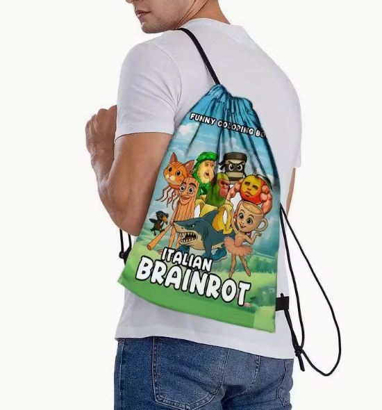 Italian Brainrot Drawstring Rugzak