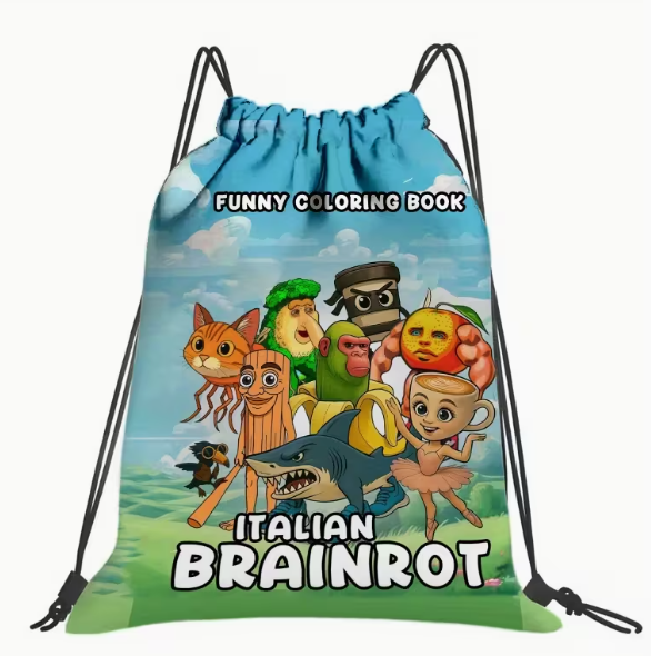 Italian Brainrot Drawstring Rugzak