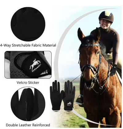 Gants d'équitation – Noir