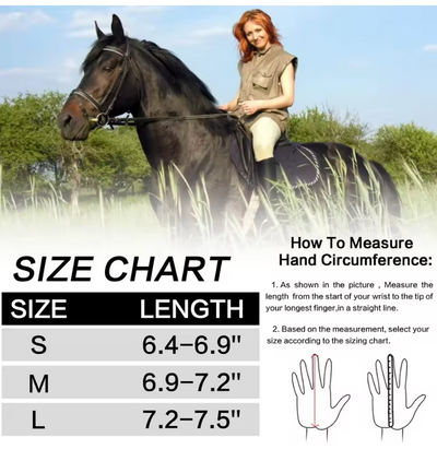 Gants d'équitation – Noir
