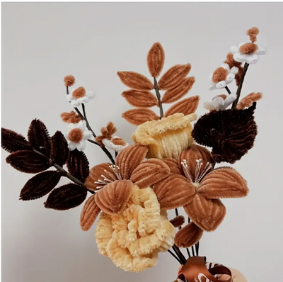 500 pièces de fil chenille aux nuances marron