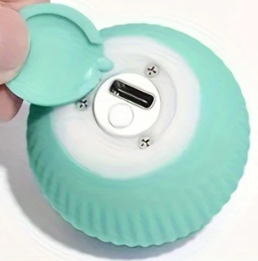 Blauwe USB-oplaadbare kattenspeelbal met rustmodus en obstakeldetectie – ideaal voor binnenkatten die extra beweging nodig hebben. 
