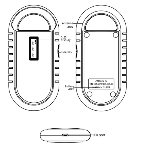 Microchip reader in gebruik bij een kat, ideaal voor snelle identificatie en gemakkelijk mee te nemen.
