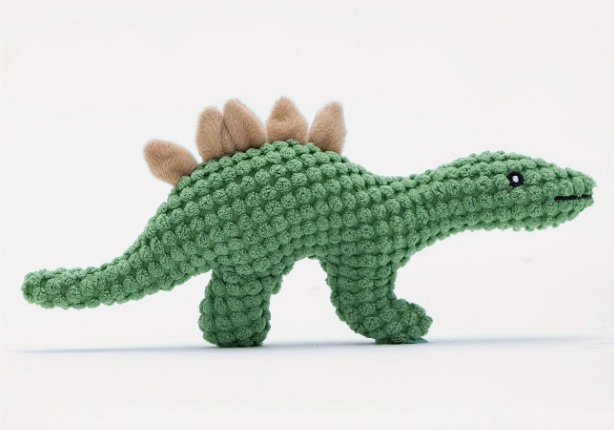 Groen piepspeeltje in dinosaurusvorm voor honden en katten.