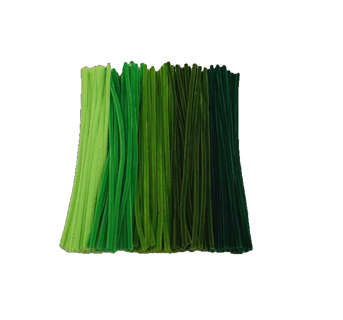 300 morceaux de fil chenille vert