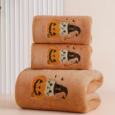 Ensemble de serviettes de bain Halloween – 3 pièces