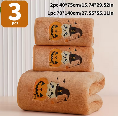 Ensemble de serviettes de bain Halloween – 3 pièces