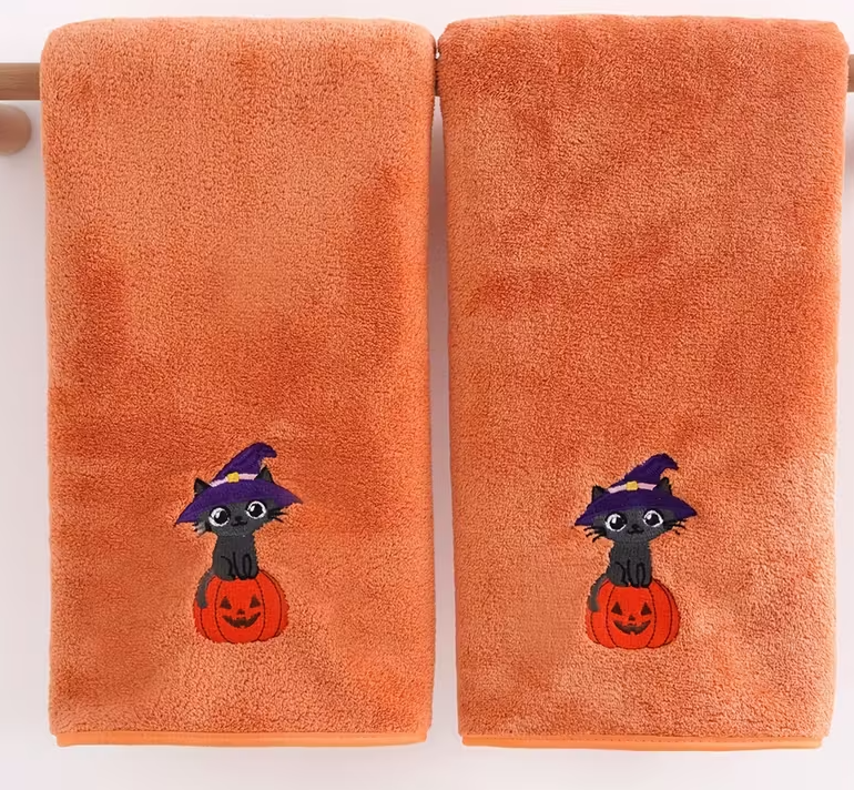 2-Piece Halloween Towel Set – Coral Fleece