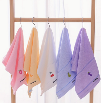 Ensemble de 5 serviettes de toilette à motifs de fruits