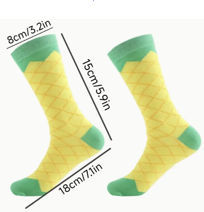 grappige ijs-sokken met fruit- & ijscrèmeprint