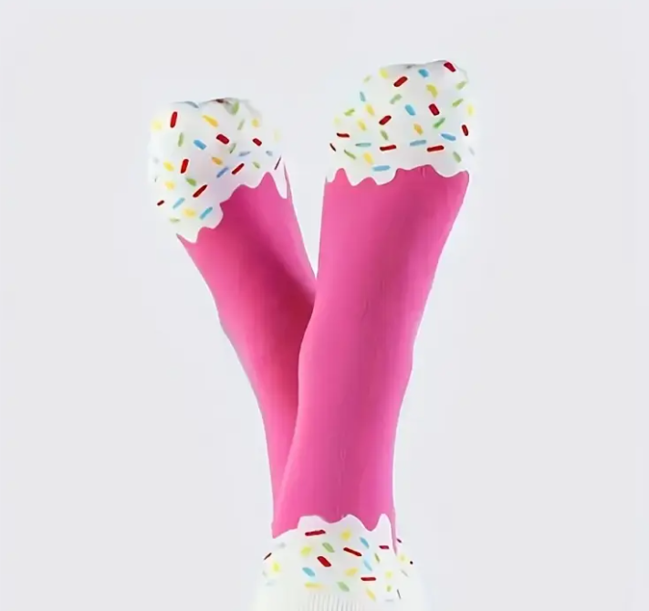 grappige ijs-sokken met fruit- & ijscrèmeprint